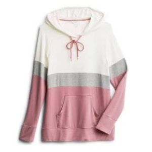 Market & Spruce Pink, Gray, and White Hoodie